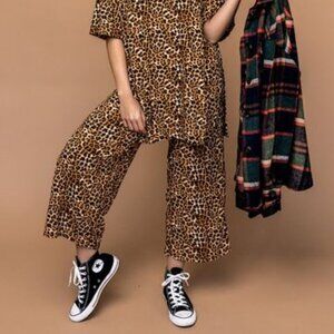 Dressed in Lala Lex Ribbed Playsuit Animal Bottoms Only - Size L